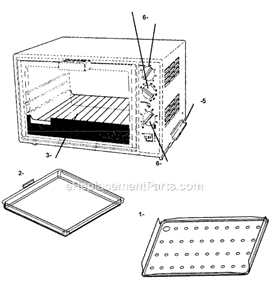 Page A Diagram and Parts List for 4877-8  Oster Toaster