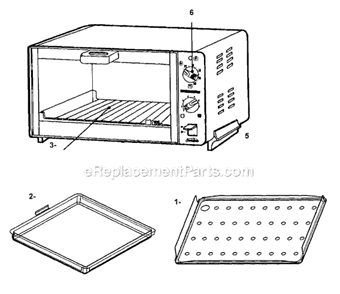 Page A Diagram and Parts List for 4878  Oster Toaster