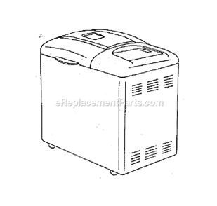 Page A Diagram and Parts List for 5845  Oster Bread Maker