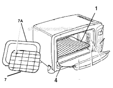 Page A Diagram and Parts List for 6058  Oster Toaster