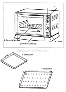 Page A Diagram and Parts List for 6204  Oster Toaster