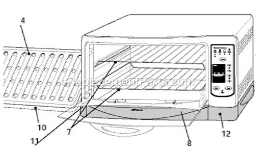 Page A Diagram and Parts List for 6248  Oster Toaster