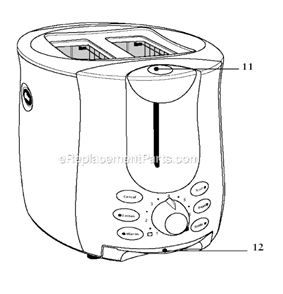Page A Diagram and Parts List for 6316  Oster Toaster