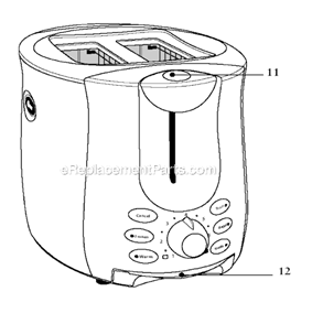 Page A Diagram and Parts List for 6317  Oster Toaster