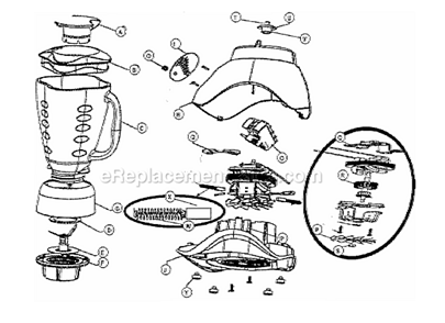 Part Location Diagram of 83818002089 Oster Pro JAR-PLASTIC,6C