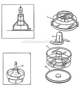 Page B Diagram and Parts List for 6653  Oster Blender