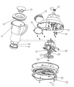 Page A Diagram and Parts List for 6701-015  Oster Blender
