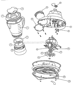 Page A Diagram and Parts List for 6705  Oster Blender
