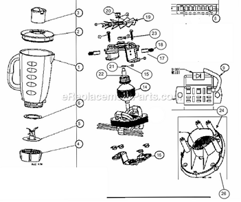 Page A Diagram and Parts List for 6752  Oster Blender