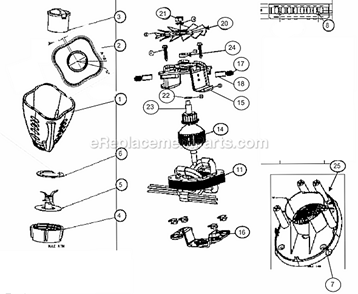 Page A Diagram and Parts List for 6753  Oster Blender