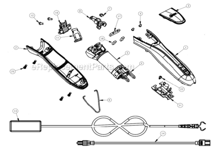 Part Location Diagram of 163299000000 Oster Pro REPLACEMENT CARBON BRUSH KIT