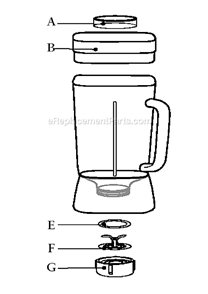 Page A Diagram and Parts List for BLSTAS-BC  Oster Blender