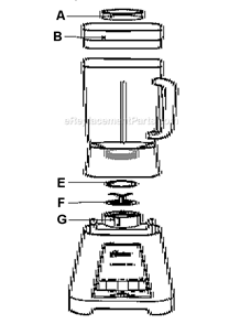 Page A Diagram and Parts List for BLSTAS-CB  Oster Blender