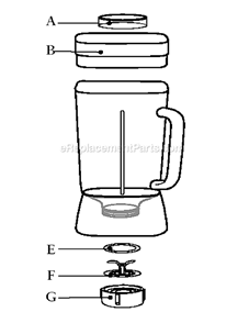 Page A Diagram and Parts List for BLSTCF-BCC  Oster Blender