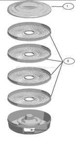 Page A Diagram and Parts List for FPSTDH0101  Oster Dehydrator