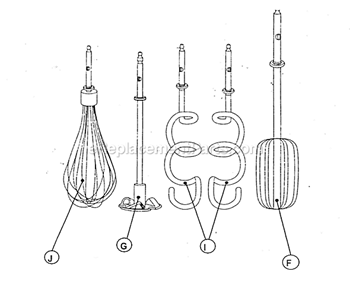 Page A Diagram and Parts List for FPSTHM0801  Oster Mixer