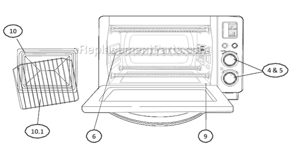 Page A Diagram and Parts List for TSSTTVDG01  Oster Toaster