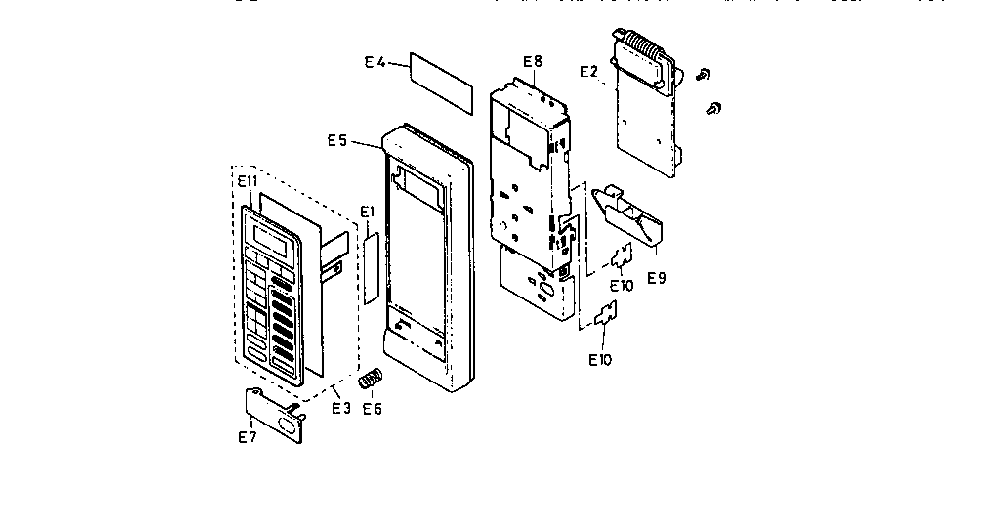 Escutcheon base Diagram and Parts List for NN6813A  Panasonic Microwave