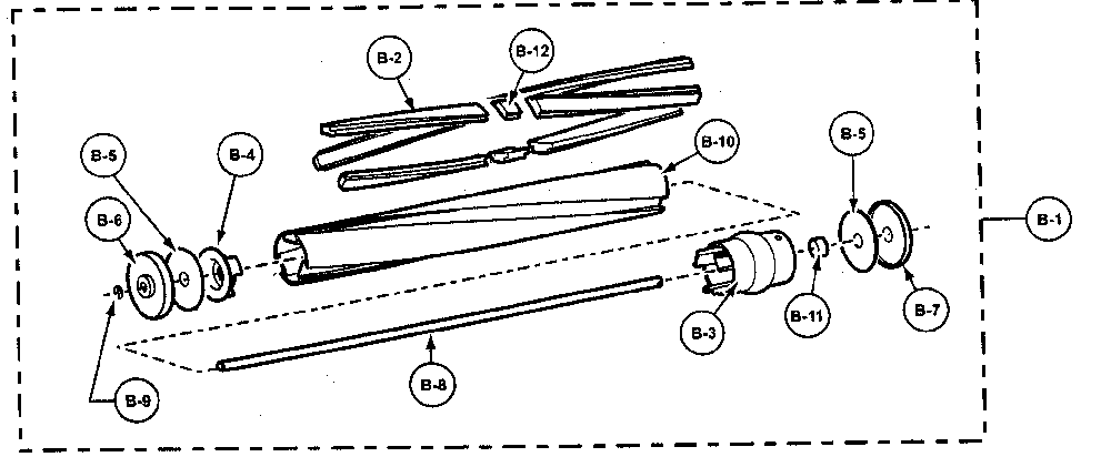 Agitator assy Diagram and Parts List for MC-V5278  Panasonic Upright Vacuum