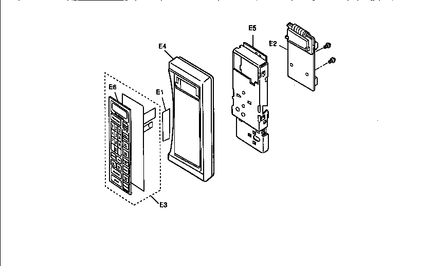 Control panel Diagram and Parts List for NNS776WA  Panasonic Microwave
