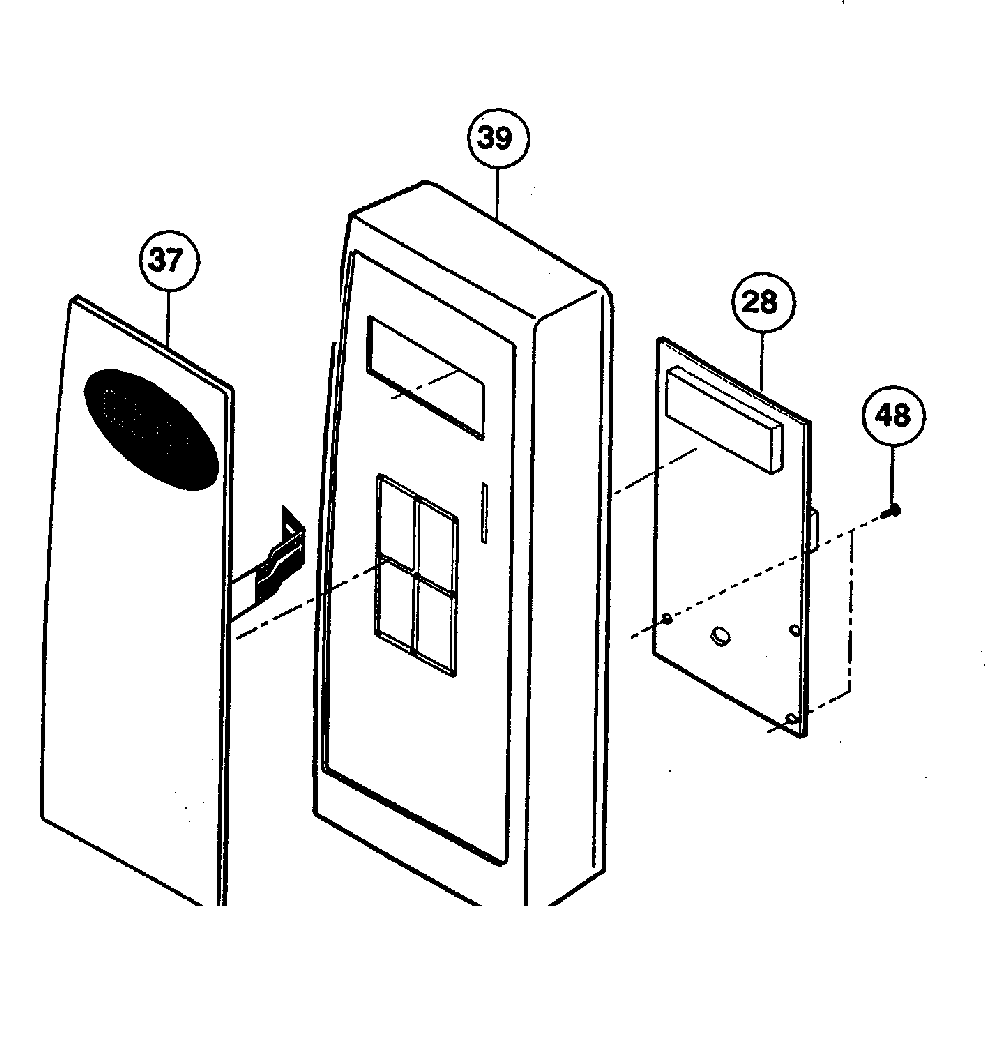 Controller parts Diagram and Parts List for NN-S732BL  Panasonic Microwave