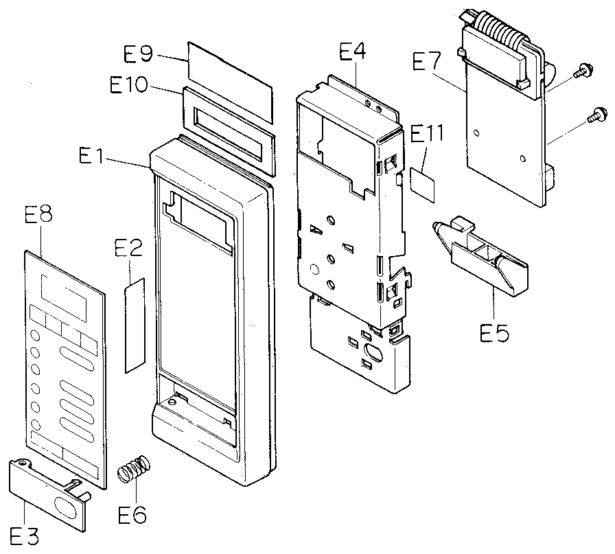 Escutcheon base Diagram and Parts List for MQS0806H  Panasonic Microwave