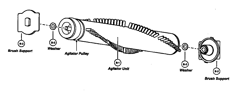 Agitator assy Diagram and Parts List for MC-V5004  Panasonic Upright Vacuum