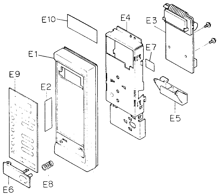 Escutcheon base Diagram and Parts List for MQS1106H  Panasonic Microwave