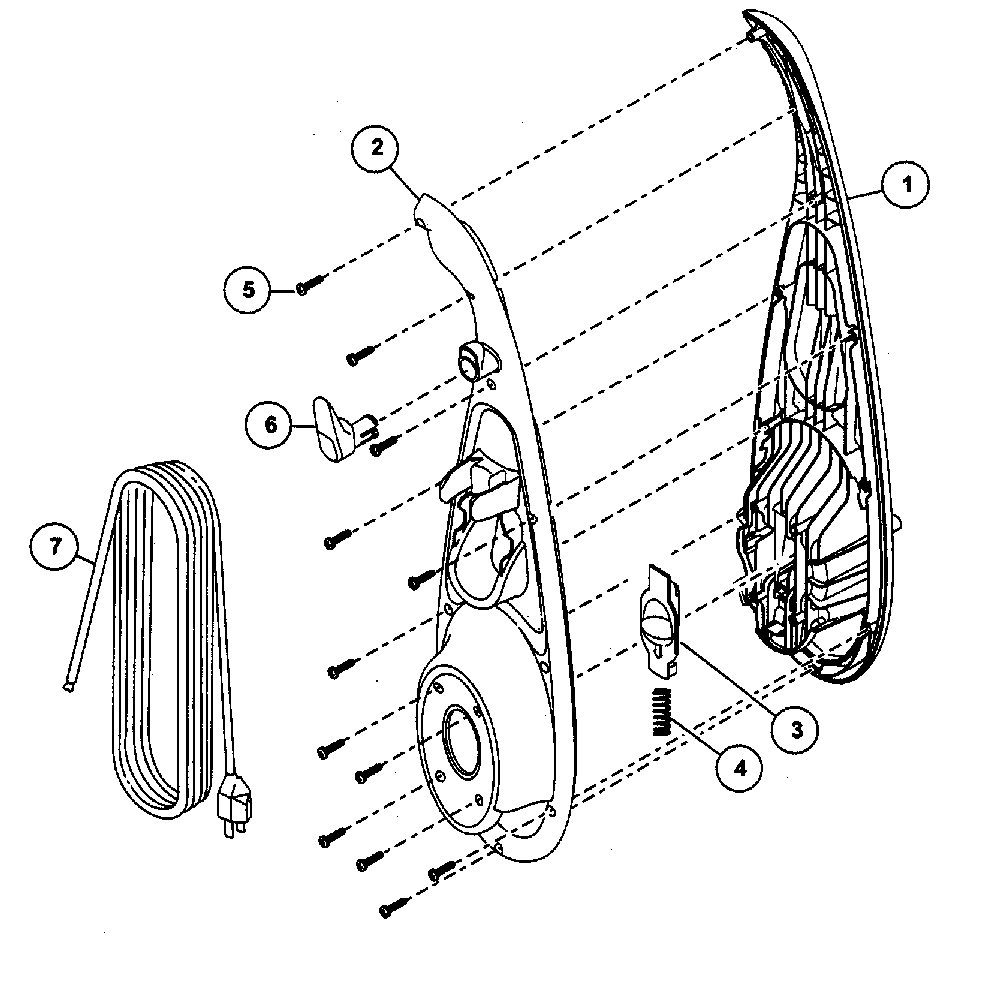 Handle assy Diagram and Parts List for MC-V548100  Panasonic Upright Vacuum