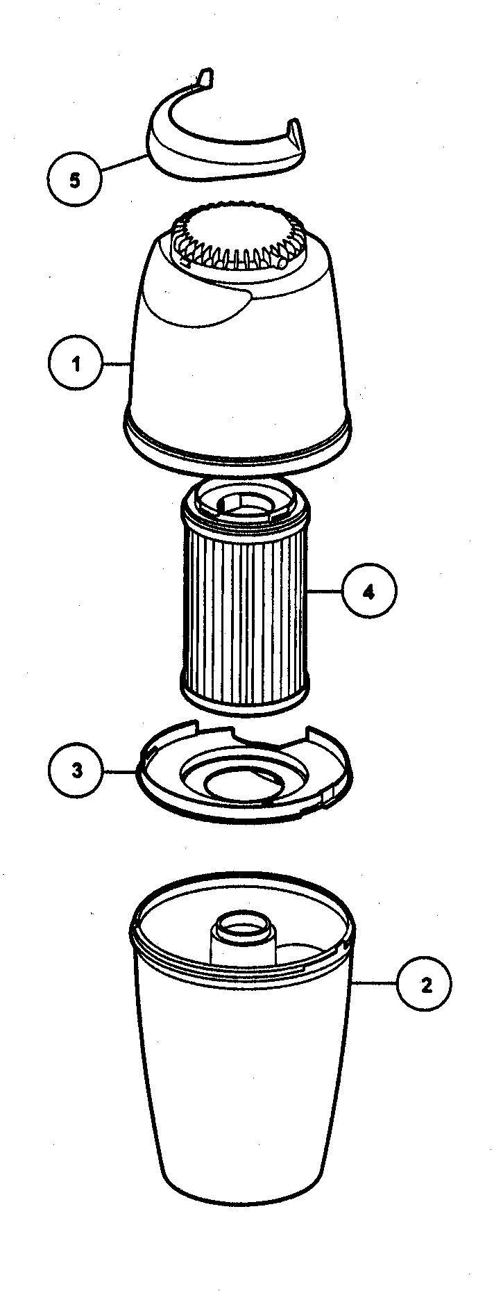 Dust bin assy Diagram and Parts List for MC-V548100  Panasonic Upright Vacuum