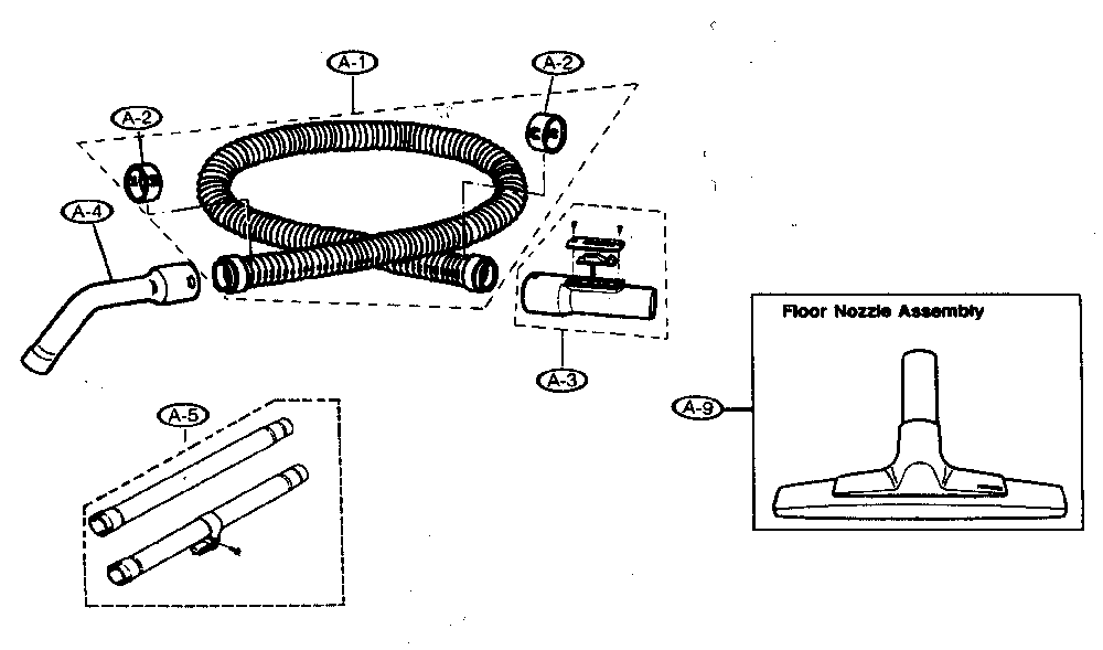 Attachment Diagram and Parts List for MC-3900  Panasonic Canister Vacuum