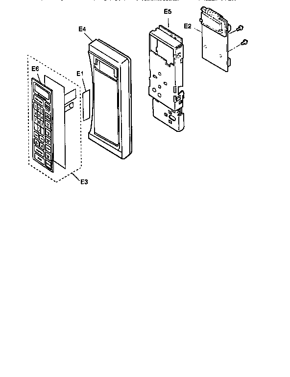 Escutcheon base assembly Diagram and Parts List for NNE666BA  Panasonic Microwave
