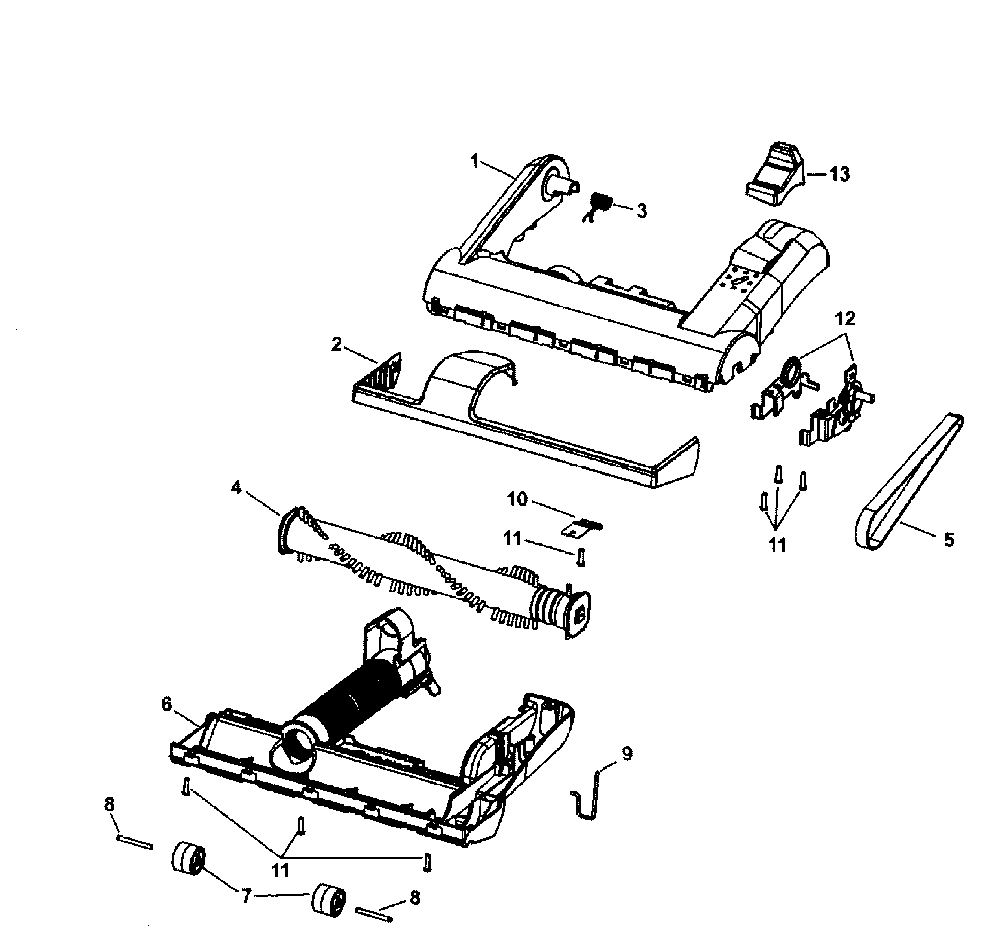 Nozzle assy Diagram and Parts List for MC-UG327-00  Panasonic Upright Vacuum