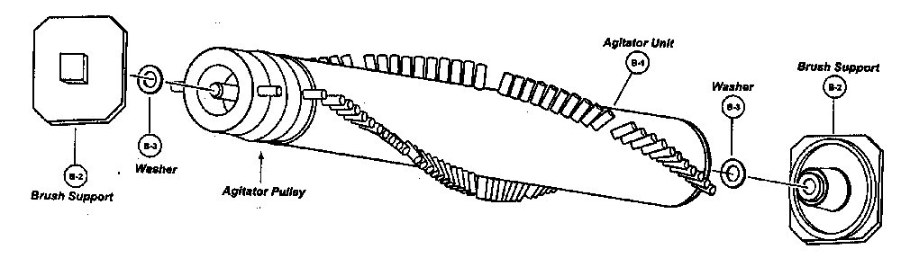 Agitator assy Diagram and Parts List for MC-V5726-00  Panasonic Upright Vacuum