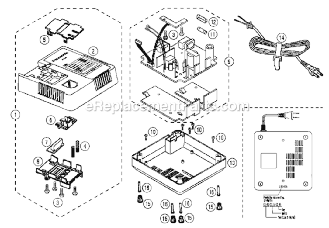 Page A Diagram and Parts List for EY0L80-U1  Panasonic Charger