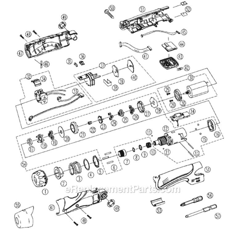 Page A Diagram and Parts List for EY7411  Panasonic Cordless Drill