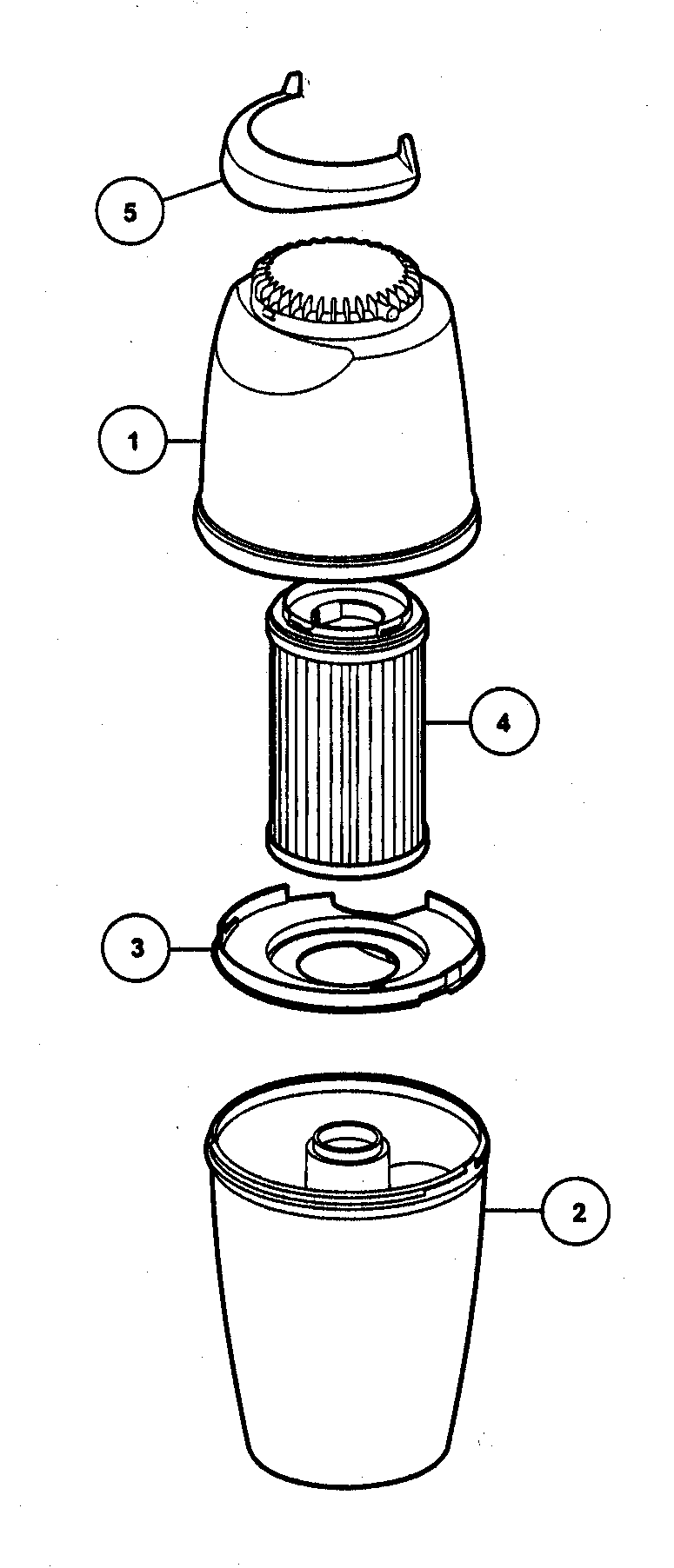 Dust bin assy Diagram and Parts List for MC-V549100  Panasonic Upright Vacuum