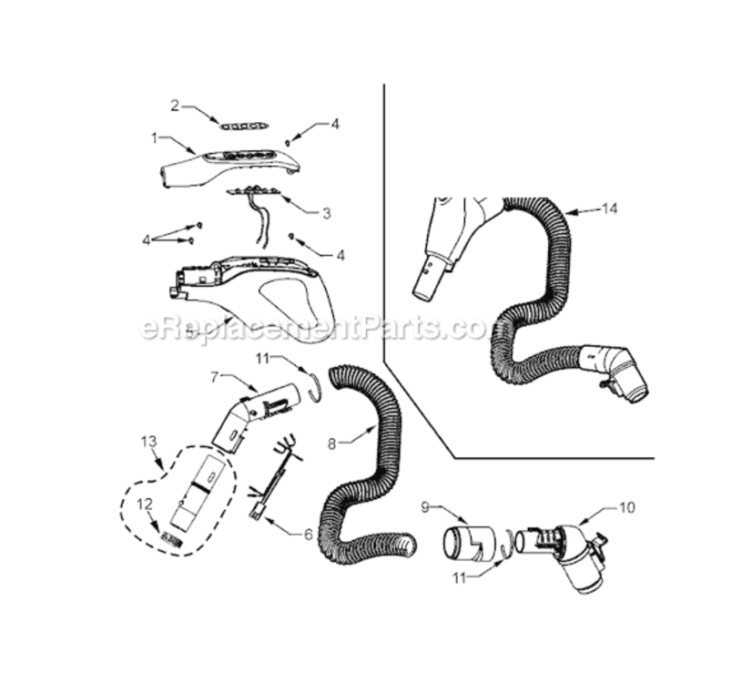 Page D Diagram and Parts List for MC-CG985-00  Panasonic Upright Vacuum