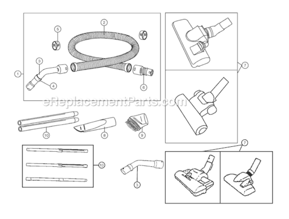 Page B Diagram and Parts List for MC-CL481  Panasonic Upright Vacuum