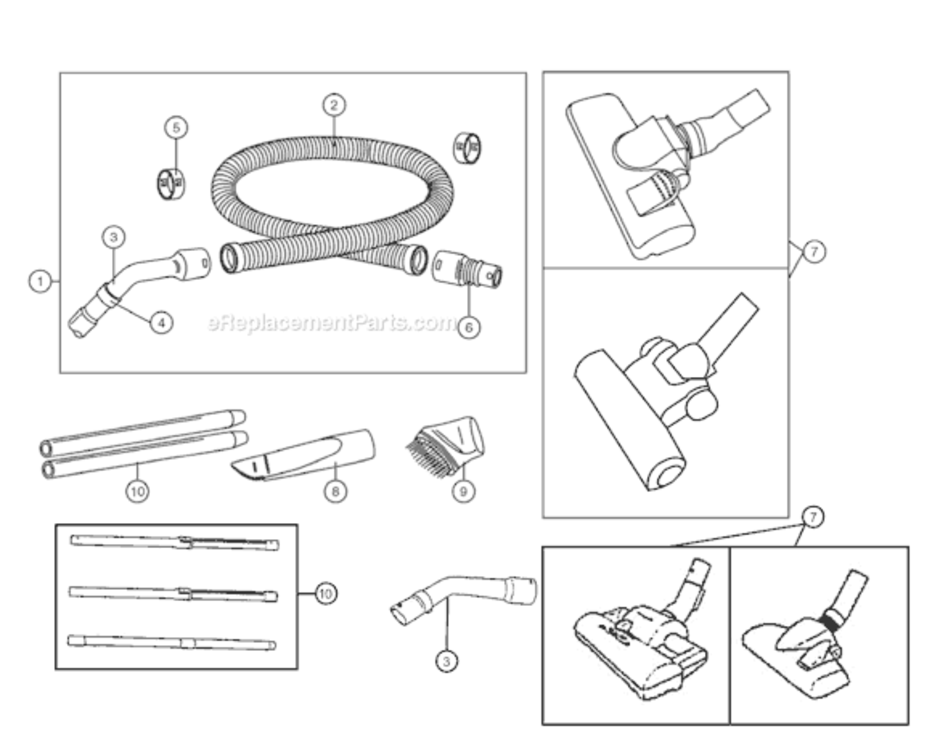 Page B Diagram and Parts List for MC-CL485  Panasonic Upright Vacuum