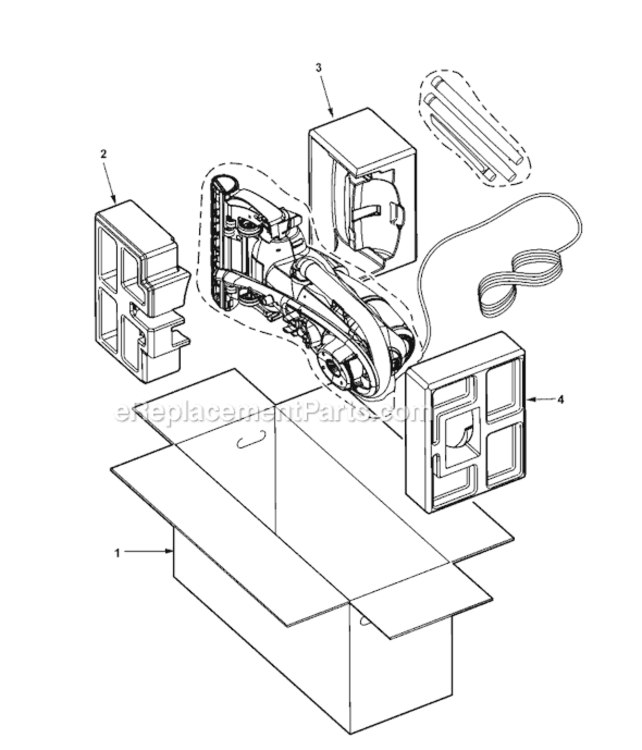 Page E Diagram and Parts List for MC-E4055-00  Panasonic Upright Vacuum