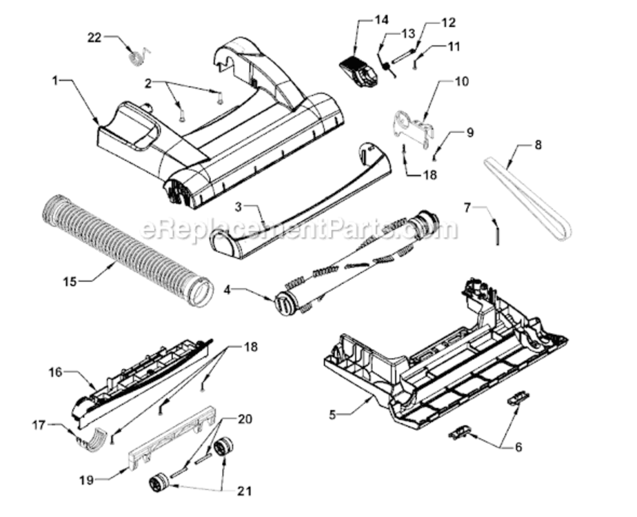Page B Diagram and Parts List for MC-UG471-00  Panasonic Upright Vacuum