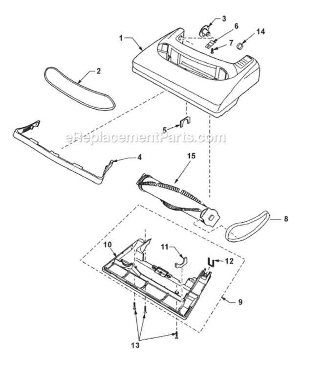 Page B Diagram and Parts List for MC-UG581-00  Panasonic Upright Vacuum