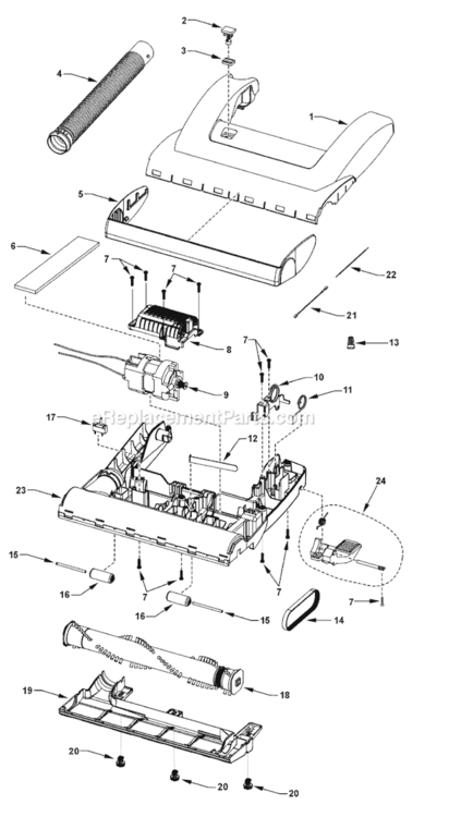 Page C Diagram and Parts List for MC-UG787-00  Panasonic Upright Vacuum
