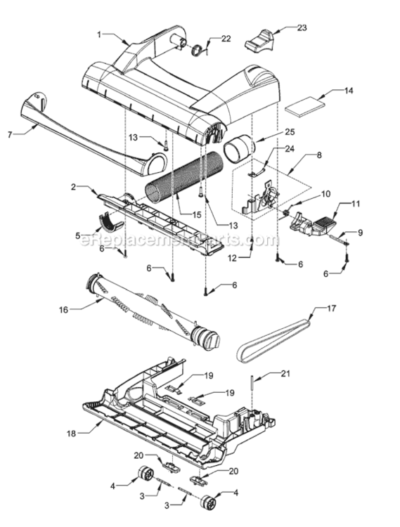 Page D Diagram and Parts List for MC-UL910-00  Panasonic Upright Vacuum