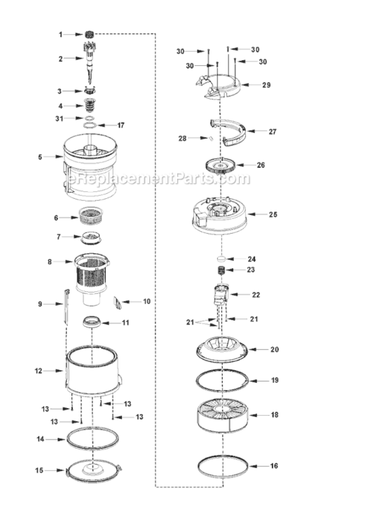 Page F Diagram and Parts List for MC-UL975-00  Panasonic Upright Vacuum