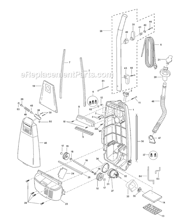 Page A Diagram and Parts List for MC-V5241-02  Panasonic Upright Vacuum