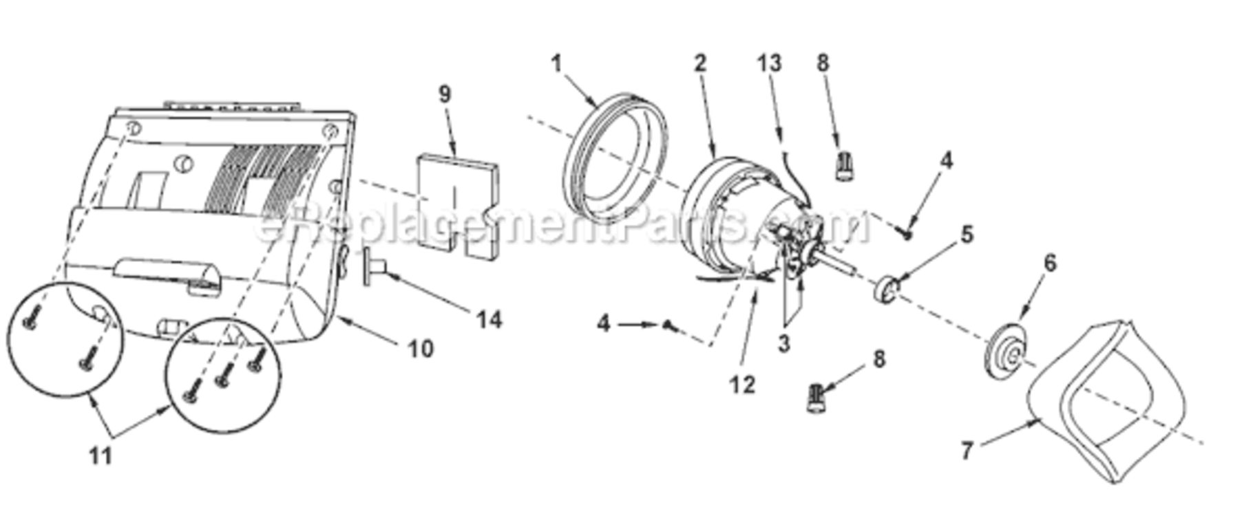 Page C Diagram and Parts List for MC-V5745-00  Panasonic Upright Vacuum