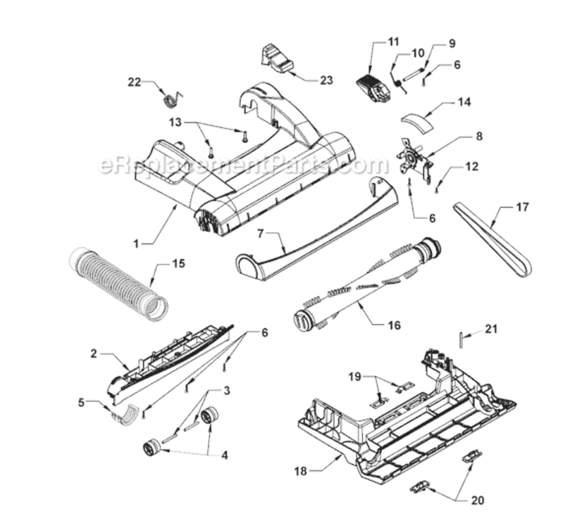 Page B Diagram and Parts List for MC-V7600-00  Panasonic Upright Vacuum