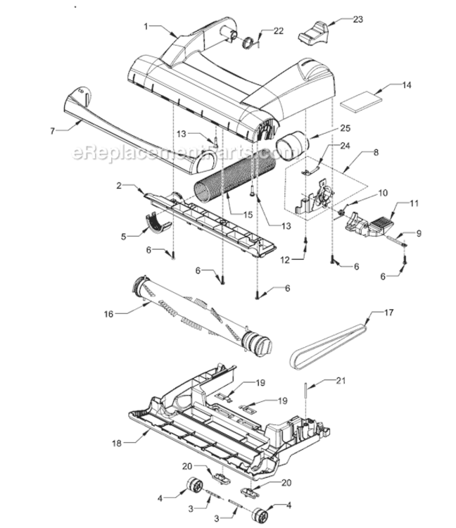 Page A Diagram and Parts List for MC-V7720-00  Panasonic Upright Vacuum